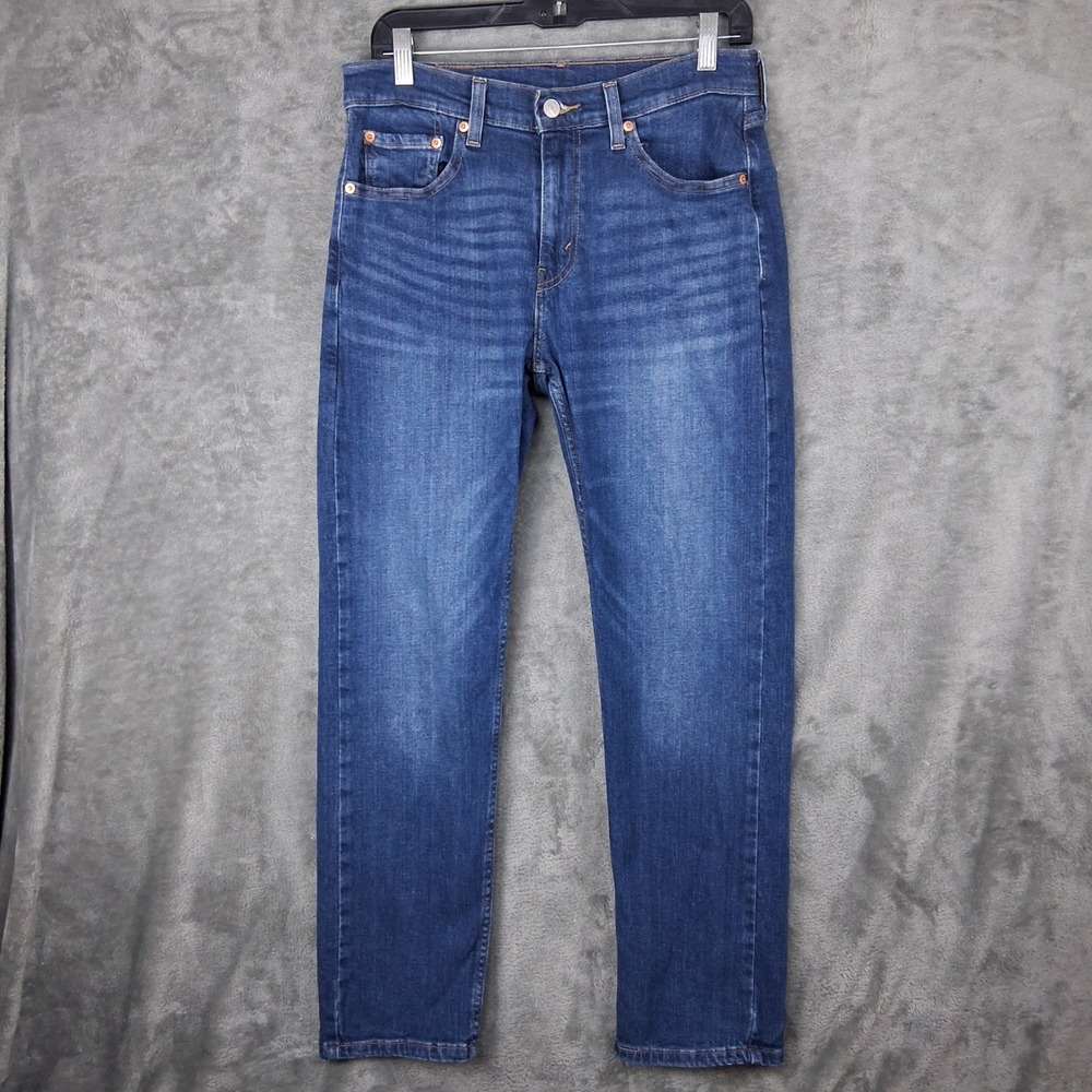Levis 505 Mens 30x30 Regular Fit Straight Leg Blue Denim Jeans 00505-3047